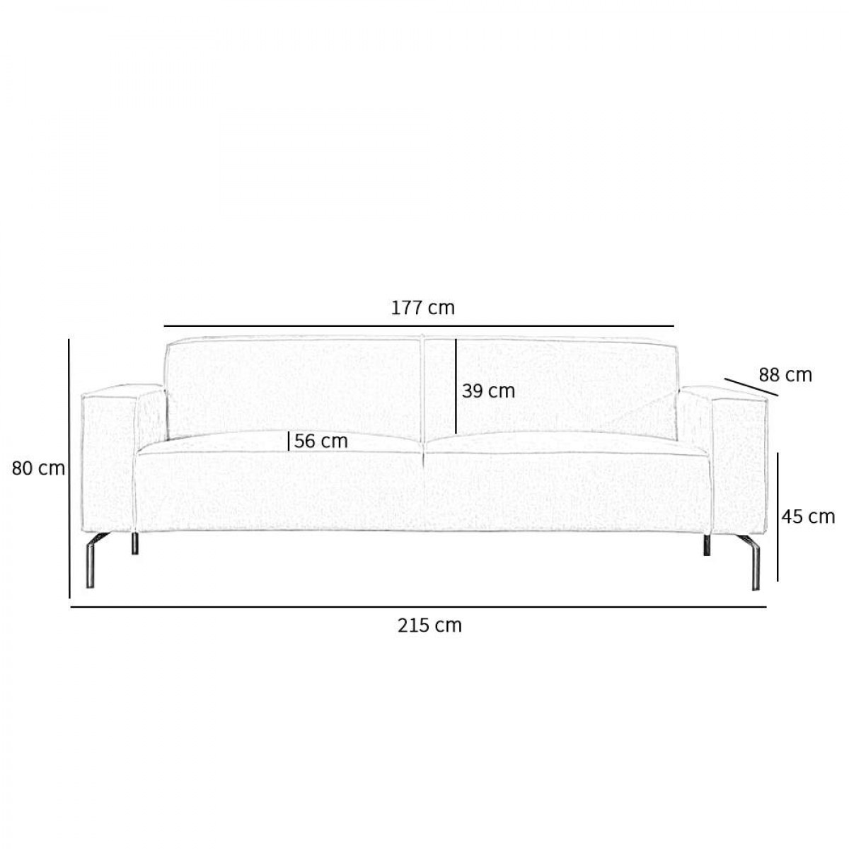 Ecksofa Diora Antraciet