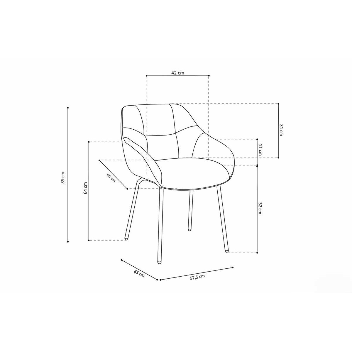 Stoel Restaurant Cafe  Bar En Horeca -  LOGAN Grijs