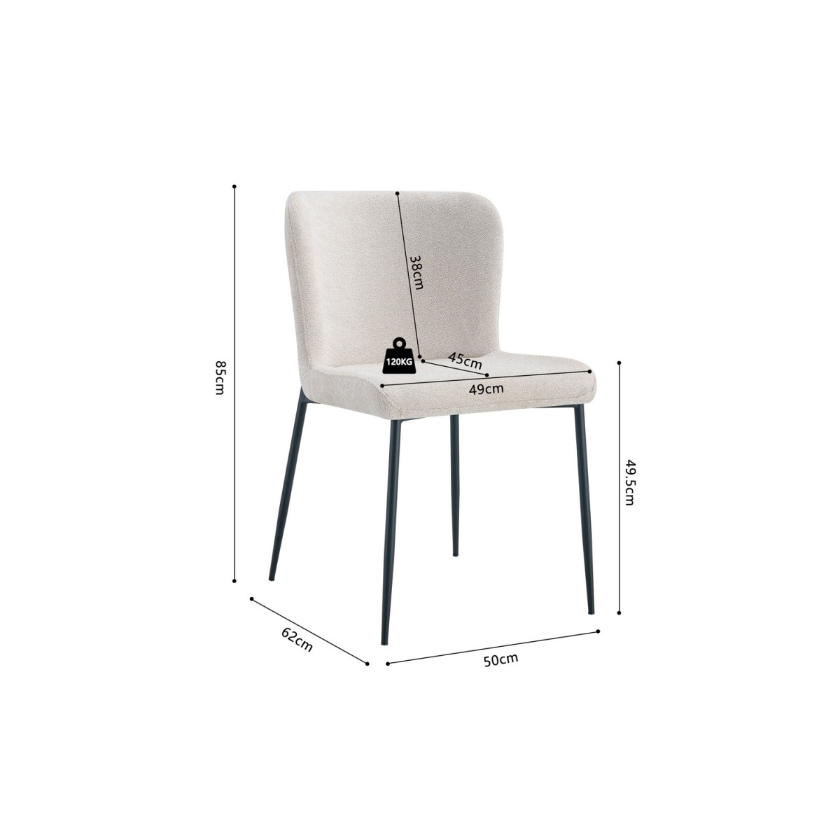 Stoel Restaurant Cafe Bar En Horeca - Sahra Stoffen Beige Stoel Restaurant Cafe Bar En Horeca - Sahra Stoffen Beige