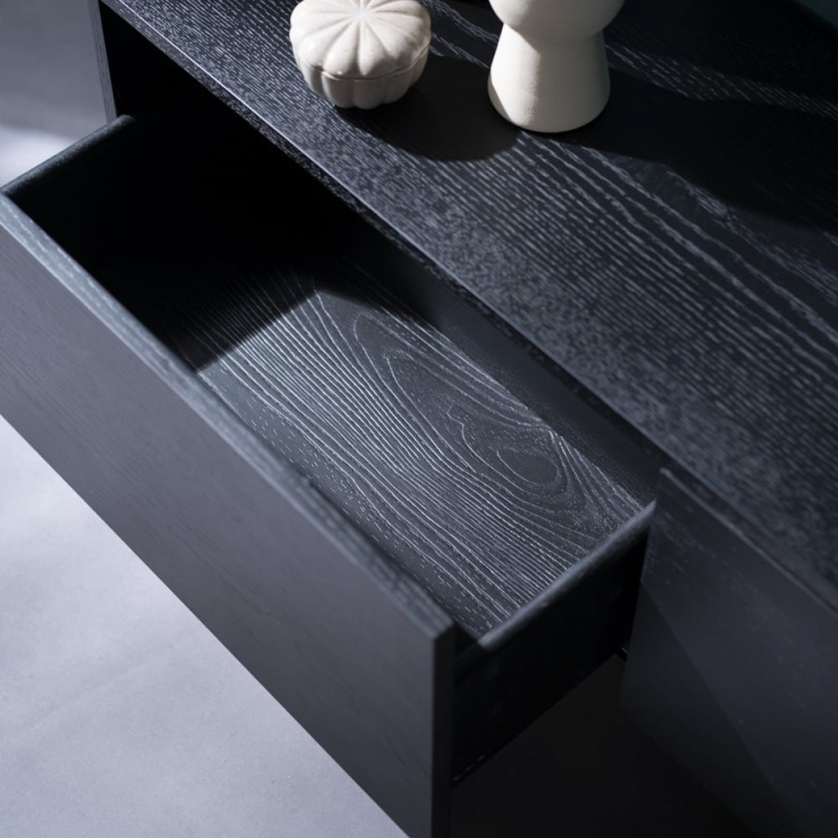 Meuble TV Avento Chêne Noir 150 cm Meuble TV Avento Chêne Noir 150 cm