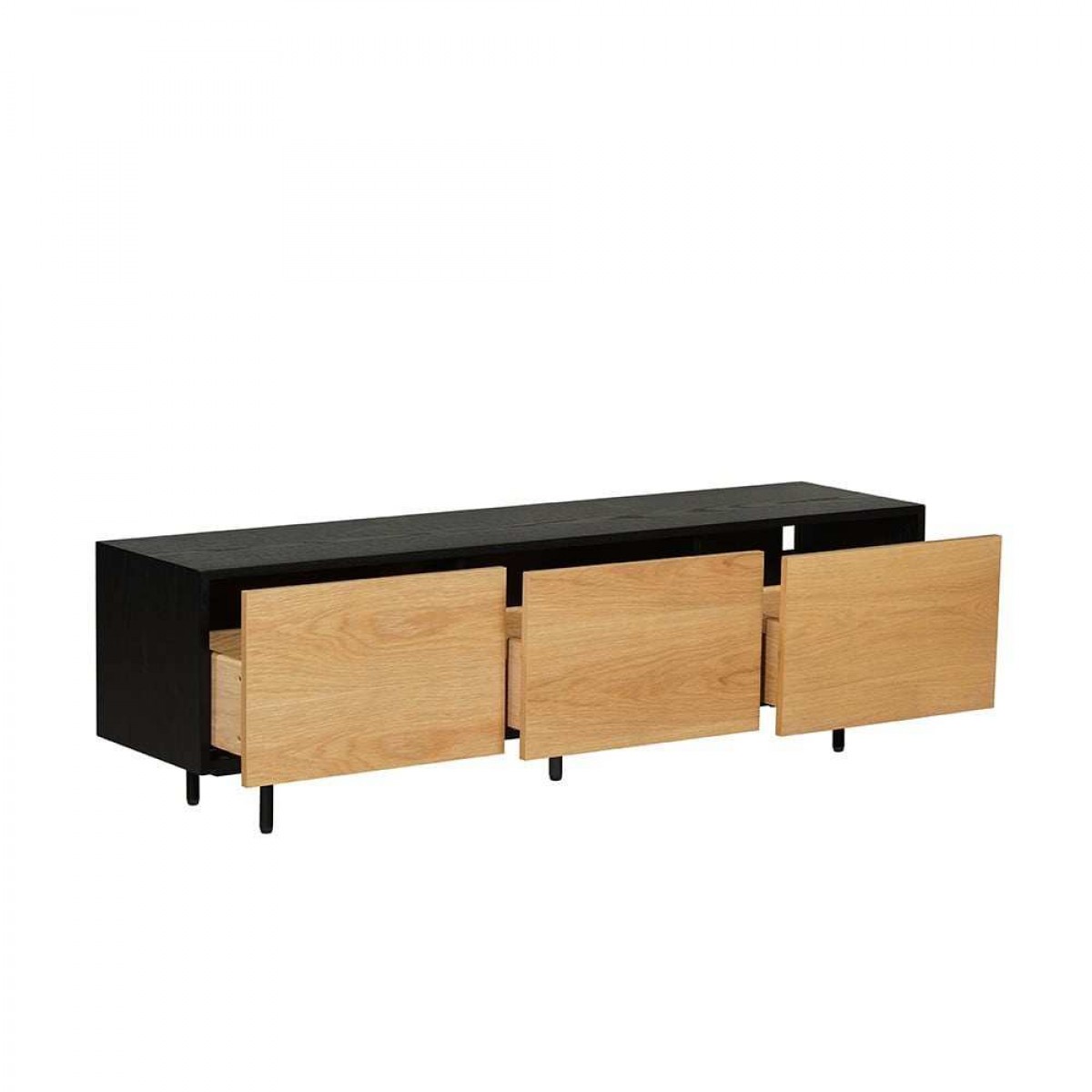 TV-Schrank Avento Schwarz / Weiß Eiche 150 cm
