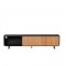 TV-Schrank Linda Eiche schwarz Natur 150 cm