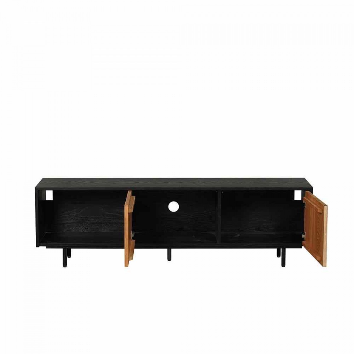 TV-Schrank Linda Eiche schwarz Natur 180 cm TV-Schrank Linda Eiche schwarz Natur 180 cm