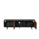 TV-Schrank Linda Schwarz / Rustikale Eiche 150 cm TV-Schrank Linda Schwarz / Rustikale Eiche 150 cm