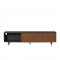 TV-Schrank Linda Schwarz / Rustikale Eiche 180 cm