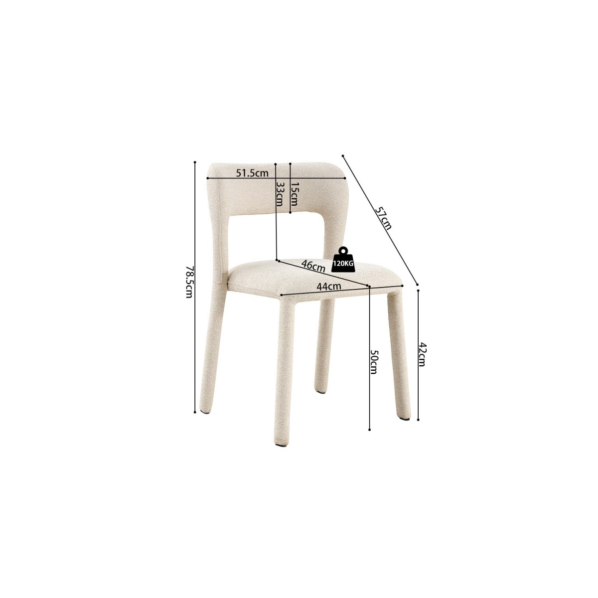 Stoel Restaurant Cafe Bar En Horeca - Elia Beige