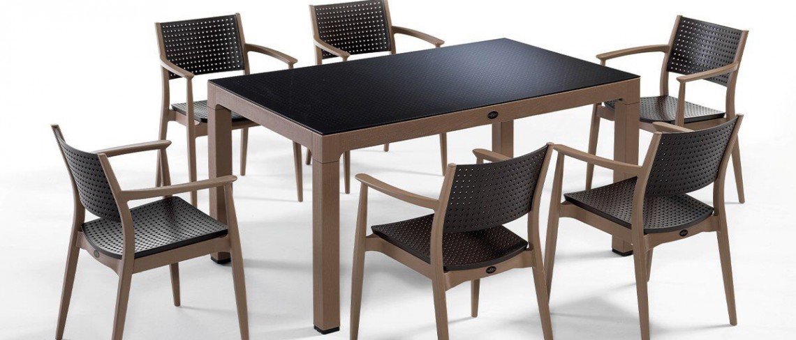 Guide materials terrace furniture for restaurant, bar and hotel